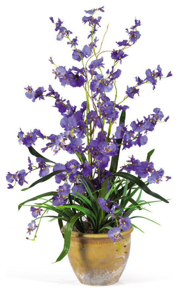 Dancing Lady Silk Orchid Arrangement, Purple