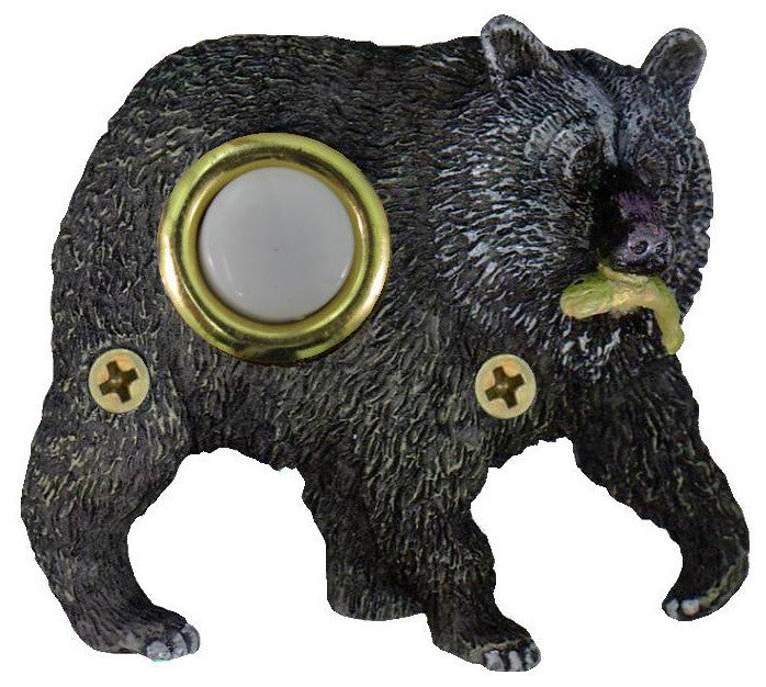 Painted Bear with Fish Doorbell