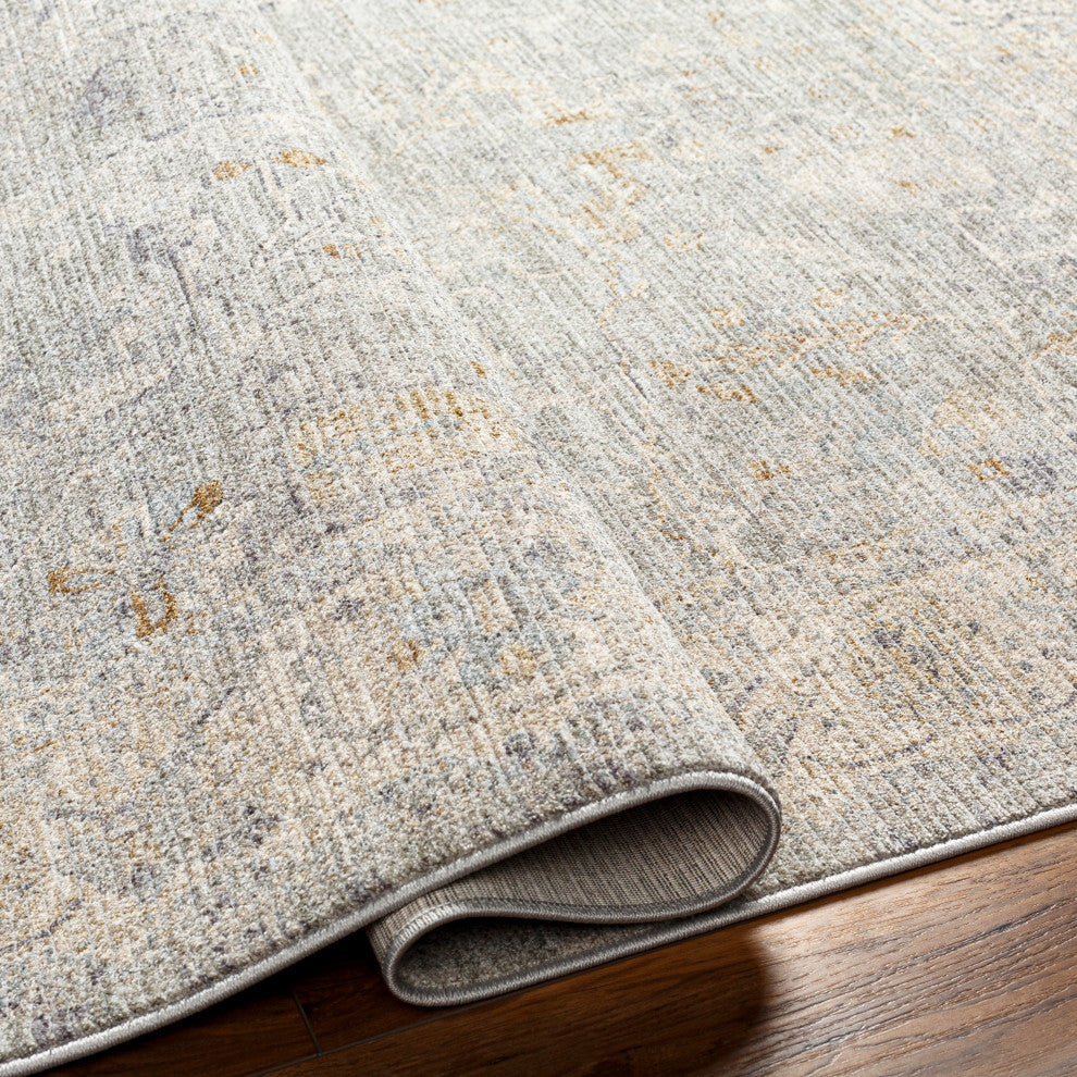 Surya Avant Garde AVT-2339 Machine Woven Area Rug, Charcoal, 2'7" x 7'3"