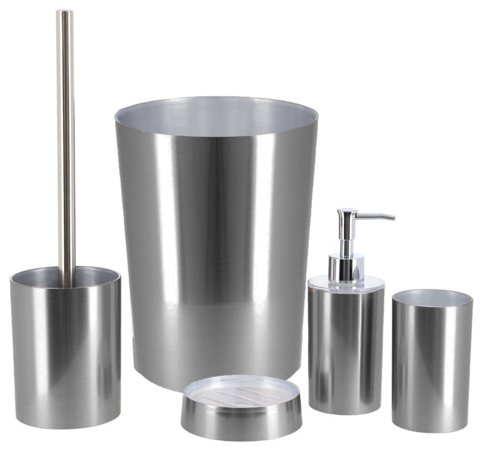 Brushed Aluminum Bath Tumbler Cup Holder or Toothbrush Holder NOUMEA