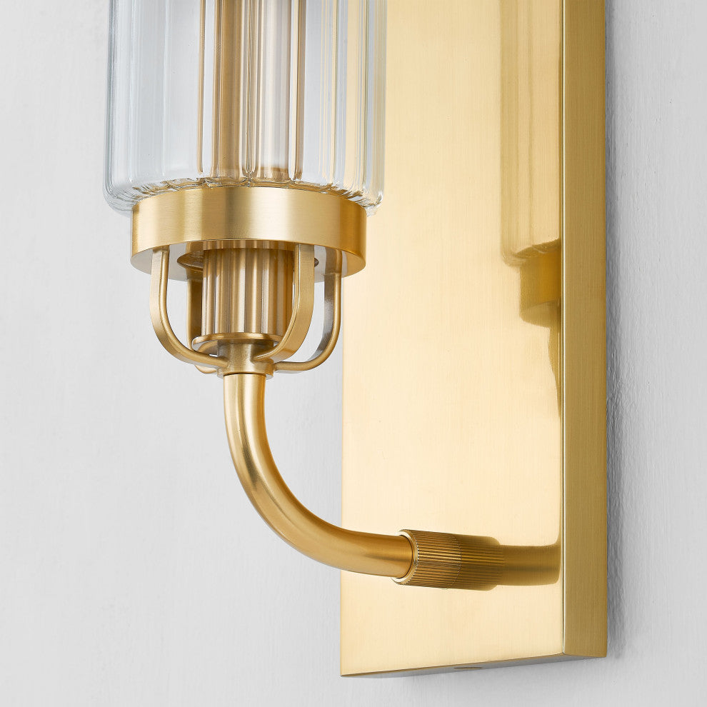Halifax 13.75" High Aged Brass Wall Sconce