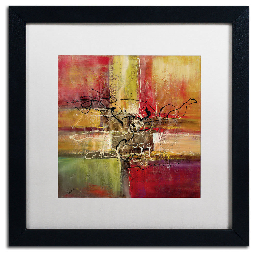 'Round and Round' Matted Framed Canvas Art by Ricardo Tapia