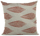 Plutus Red Large Leafs Floral Luxury Throw Pillow, 24"x24"