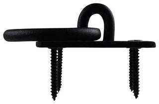 Renovators Supply 2 Pack Black Cast Iron Ring Cabinet pull Square Backplate Pull