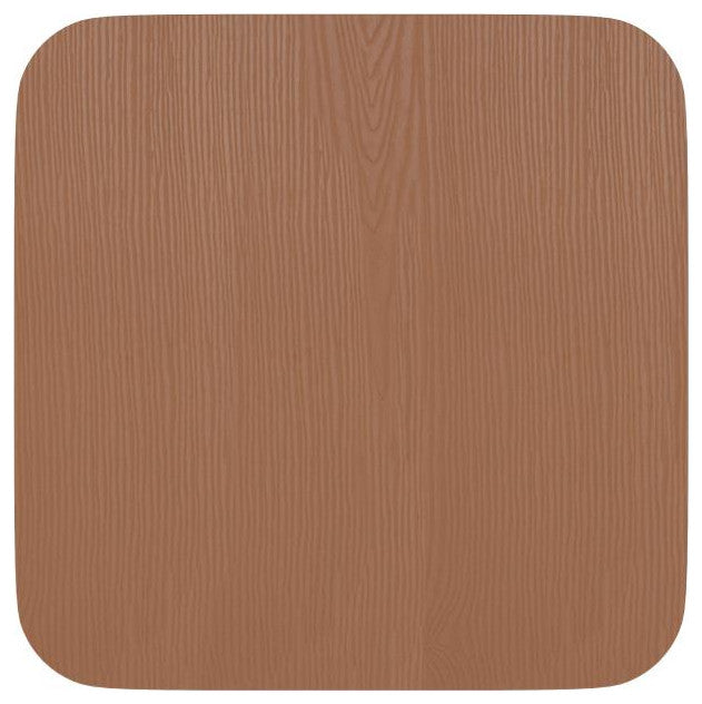 4PK Teak Poly Resin Wood Seats with Rounded Edges