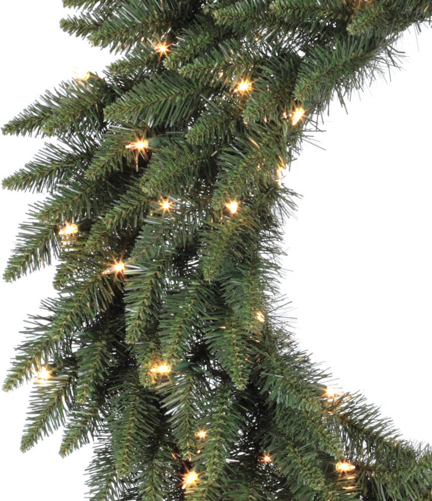 30" Camdon Fir Wreath 50Led Wmwht