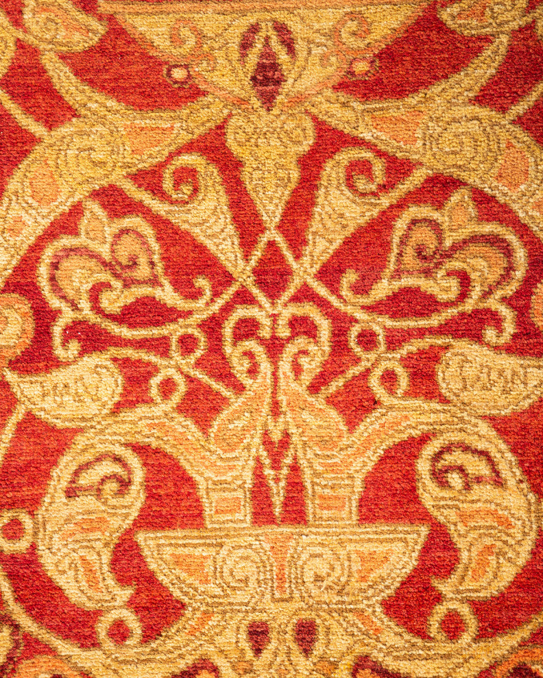 Mogul, One-of-a-Kind Hand-Knotted Area Rug Orange, 2'7"x12'10"