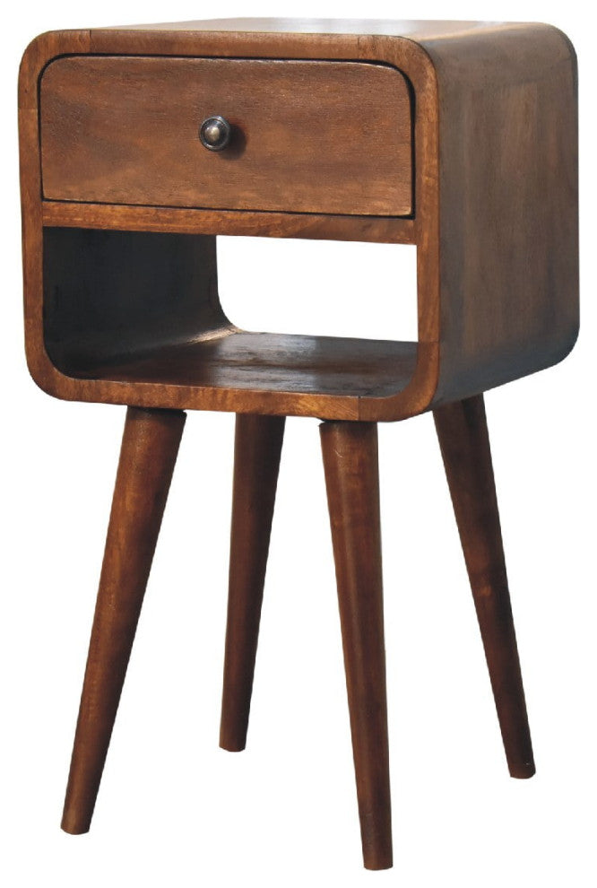 Mini Chestnut Curve Lower Nightstand