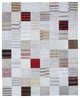 Rug N Carpet - Handmade Oriental 8' 1'' x 9' 11'' Rustic Patchwork Kilim Rug
