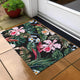Indoor/Outdoor Tropics TC6 Black Machine Washable 1'8" x 2'6" Rug