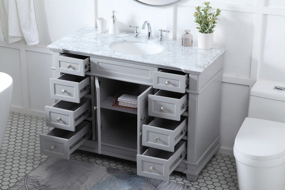 Weston Single Bathroom Vanity Set, Grey, 48
