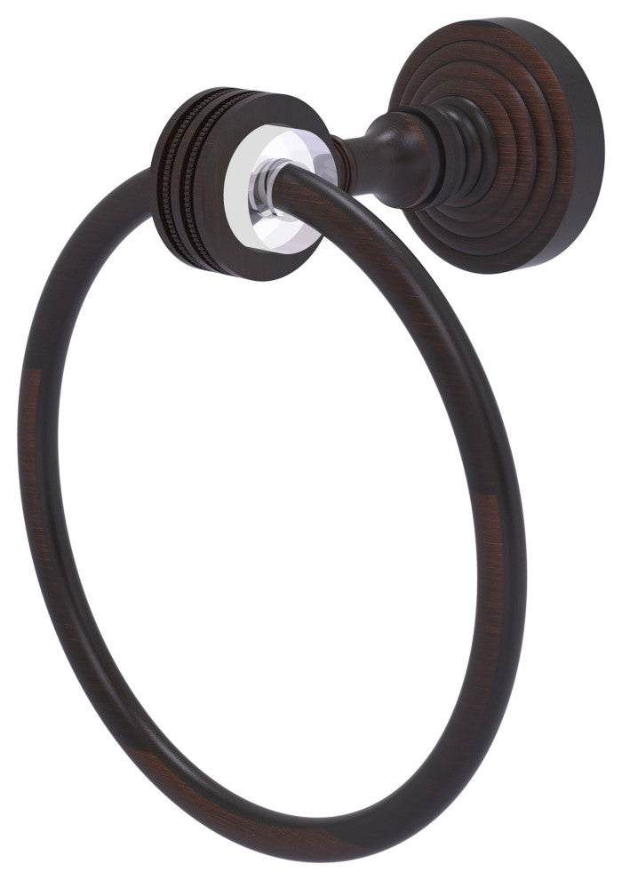 Pacific Grove Towel Ring with Dotted Accents, Venetian Bronze