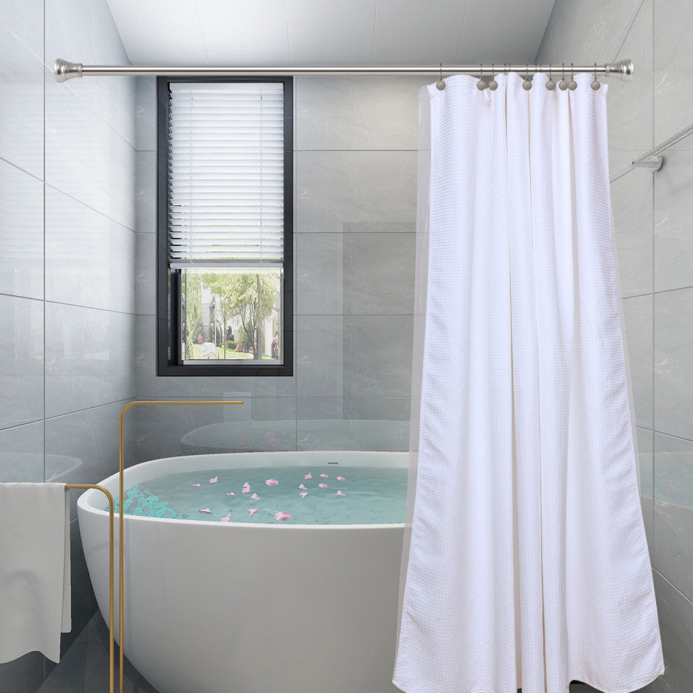 Utopia Alley Shower Hooks - Double Shower Curtain Rings for Bathroom, Set of 12, Brushed Nickel