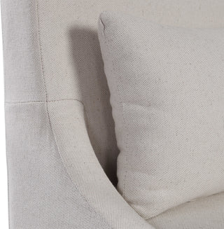 Coley White Linen Armless Chair