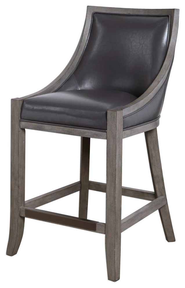 Uttermost Elowen Leather Counter Stool