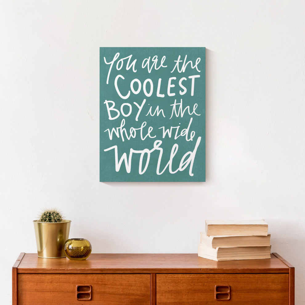 Coolest Boy in the World 11x14 Canvas Wall Art