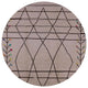 Ahgly Company Indoor Round Mid-Century Modern Area Rugs, 6' Round
