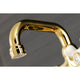 Kingston Brass KS612PB Two-Handle Wall Mount Bar Faucet, Polished Brass
