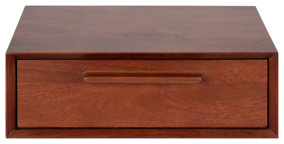 McCutcheon Wood Storage Shelf, Walnut Brown 18x12x6