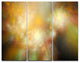 Perfect Yellow Green Starry Sky, Abstract Triptych Canvas Print, 36x28, 3 Panels