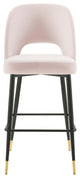 Bar Stool Chair Barstool, Velvet, Metal, Pink, Modern, Bar Pub Bistro Restaurant