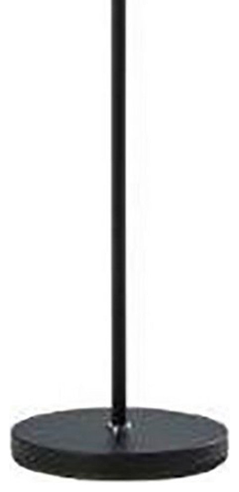 Benzara BM240394 Floor Lamp, Adjustable Torchiere Head/Sleek Metal Body, Black