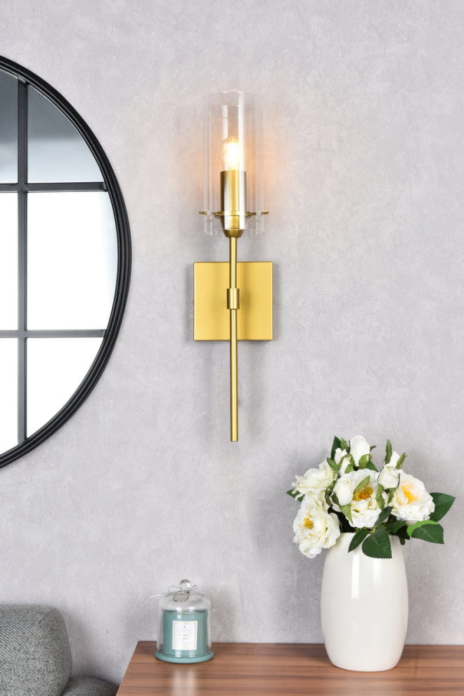 Ezra 1-Light Brass Wall Sconce