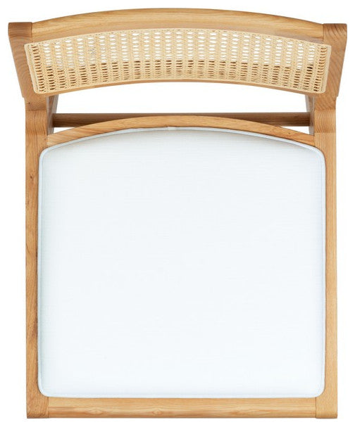 Safavieh Couture Hattie French Cane Cushion Dining Chair, Set of 2, Natural