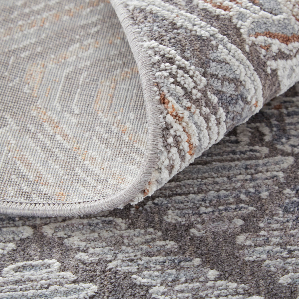 Weave & Wander Edwardo Tribal Rug, Ivory/Gray, 12' x 15' Rug