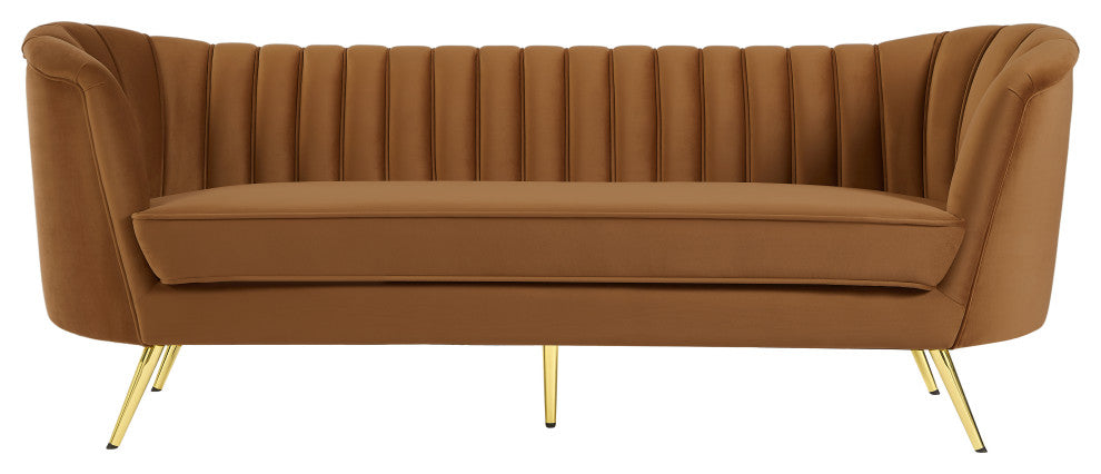 Margo Velvet Upholstered Set, Saddle, Sofa