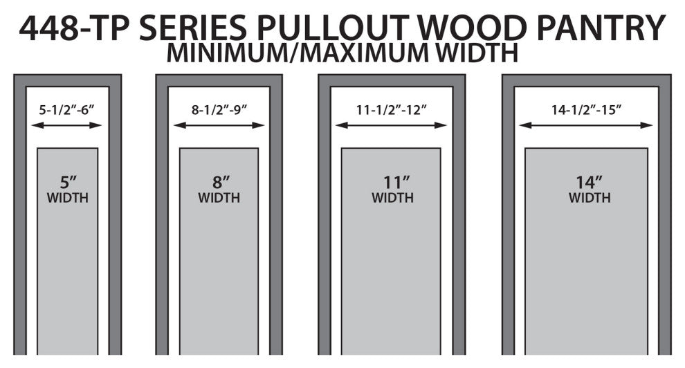 Wood Tall Cabinet Pull Out Pantry Organizer With Soft Close, 8"