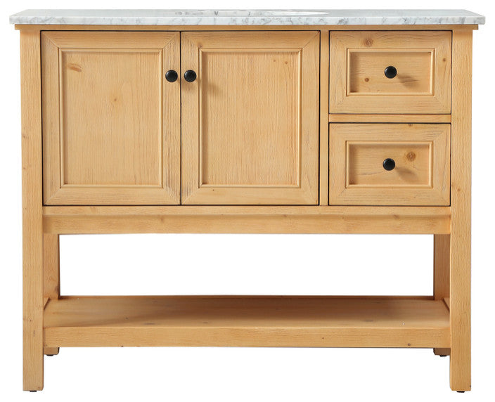 Matilda 22" Transitional Driftwood-Light Bathroom Vanity, Natural Wood