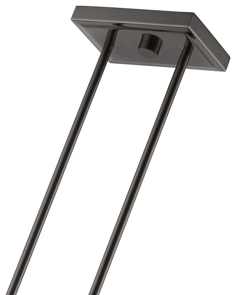 Clarion 3 Light Black Chrome Linear Chandelier