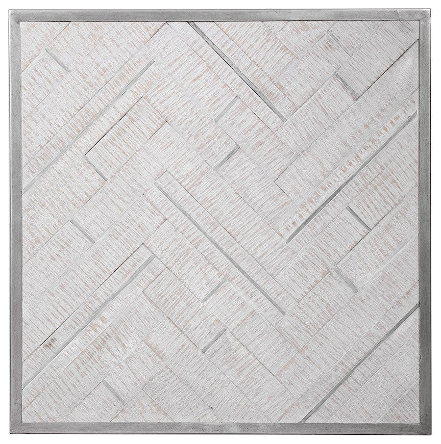 Uttermost Redondo Coastal Wood Wall Decor, Brushed Silver, 4265