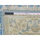 Light Blue, Fine Peshawar Velvety Wool Hand Knotted Runner Rug, 2'7"x7'7"