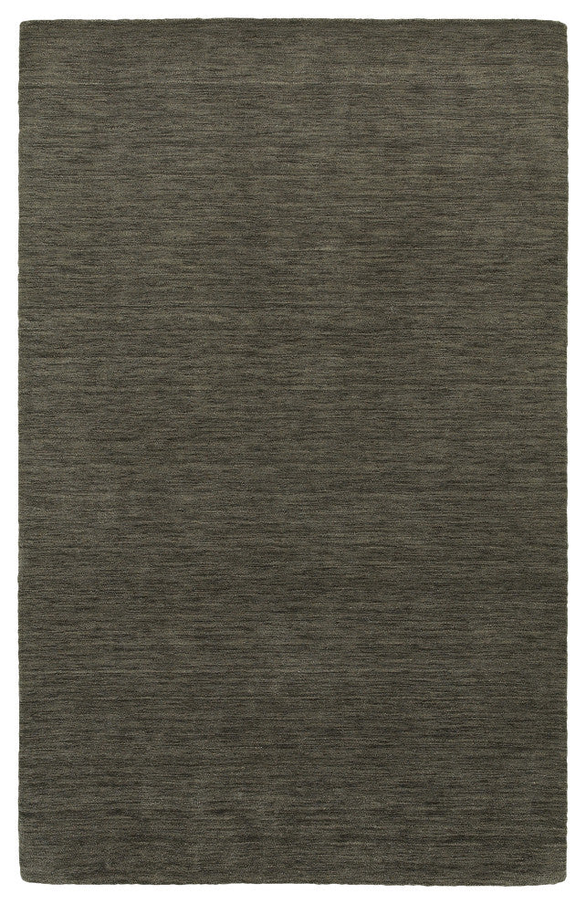 Arista Solid Charcoal Hand-Crafted Area Rug, 2'6"x8'