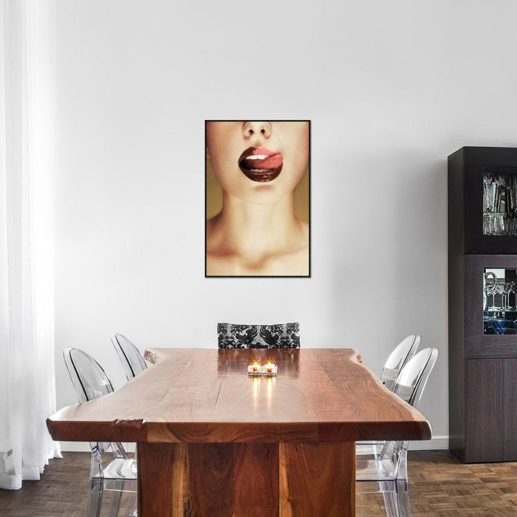 "Chocolate" Framed Canvas Giclee by Vladimir Katiev, 25x37"