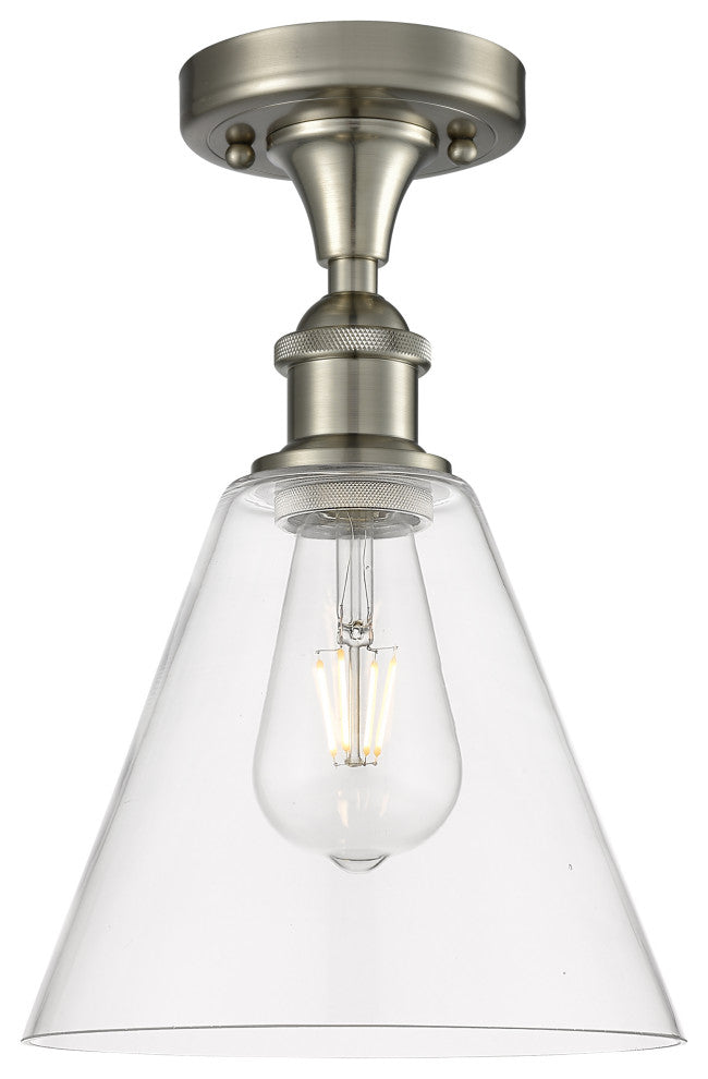 Innovations 516-1C-SN-GBC-82-LED 1 Light Semi-Flush Mount, Brushed Satin Nickel
