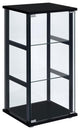 Coaster Cyclamen 3-shelf Glass Curio Cabinet Black and Clear