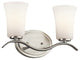 Transitional Armida Wall Mt Bath 2 Arm, Brushed Nickel