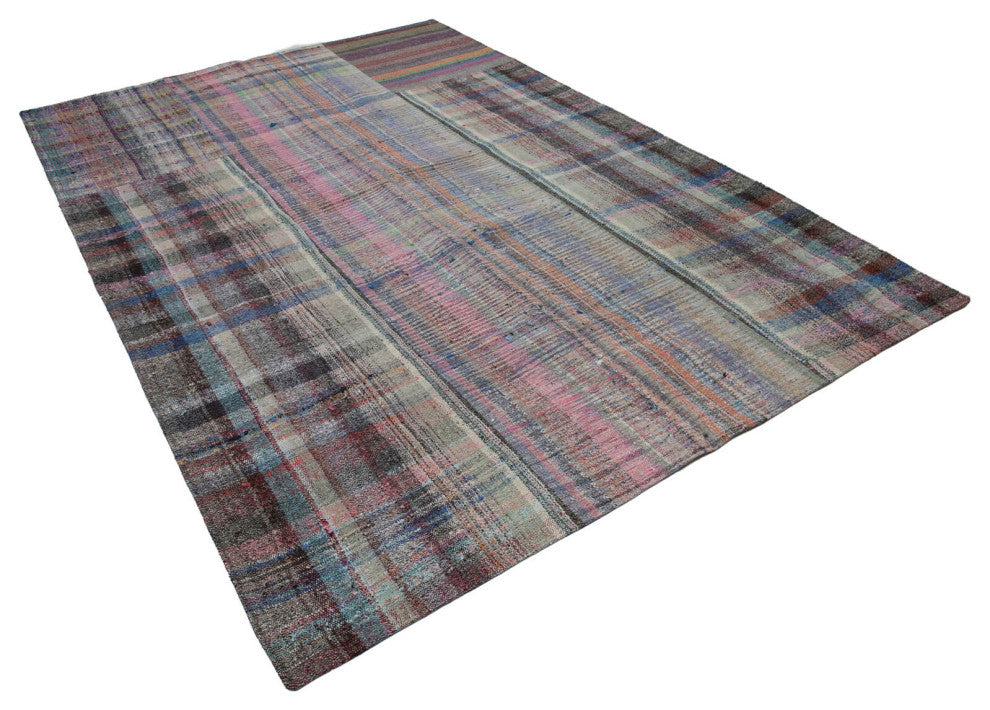 Rug N Carpet - Handmade Anatolian 6' 8'' x 9' 10'' Vintage Patchwork Kilim Rug