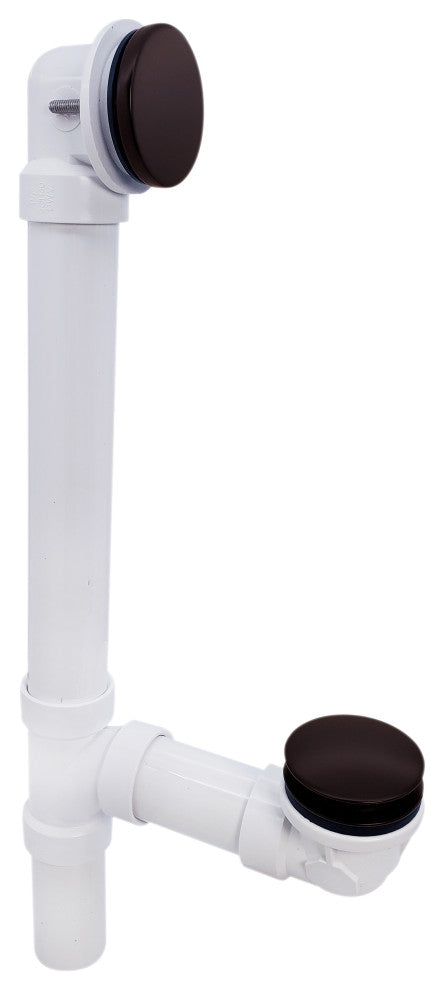 Illusionary Overflow 12" & 4" Sch. 40 PVC Bath Waste and Overflow Tip-Toe, Oil Rubbed Bronze