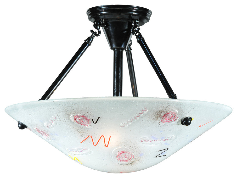 18W Metro Fusion Super Nova Glass Semi-Flushmount