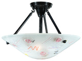 18W Metro Fusion Super Nova Glass Semi-Flushmount