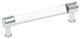 Belwith Hickory 128mm Luster Crysacrylic with Chrome Cabinet Pull P3635-CACH