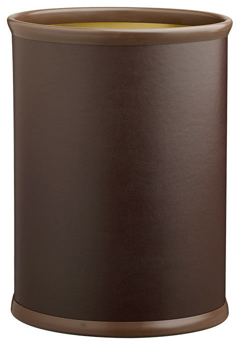 Kraftware Contempo Brown Oval Wastebasket
