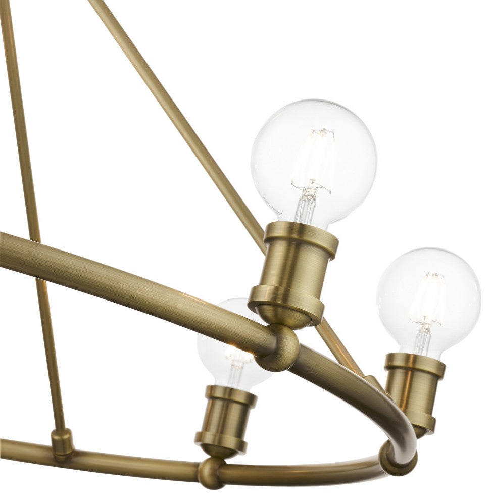 Lansdale 8 Light Antique Brass Chandelier