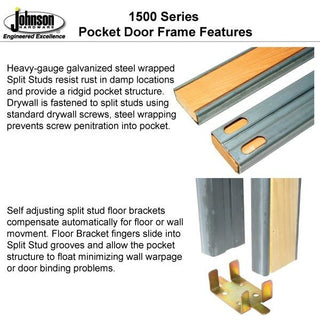 Double Pocket Doors 72 x 80 & Frames | Quadro 4111 White Ash | Solid Closet Door