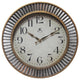Aged Gold And Silver Wall Clock Ruche, 16"