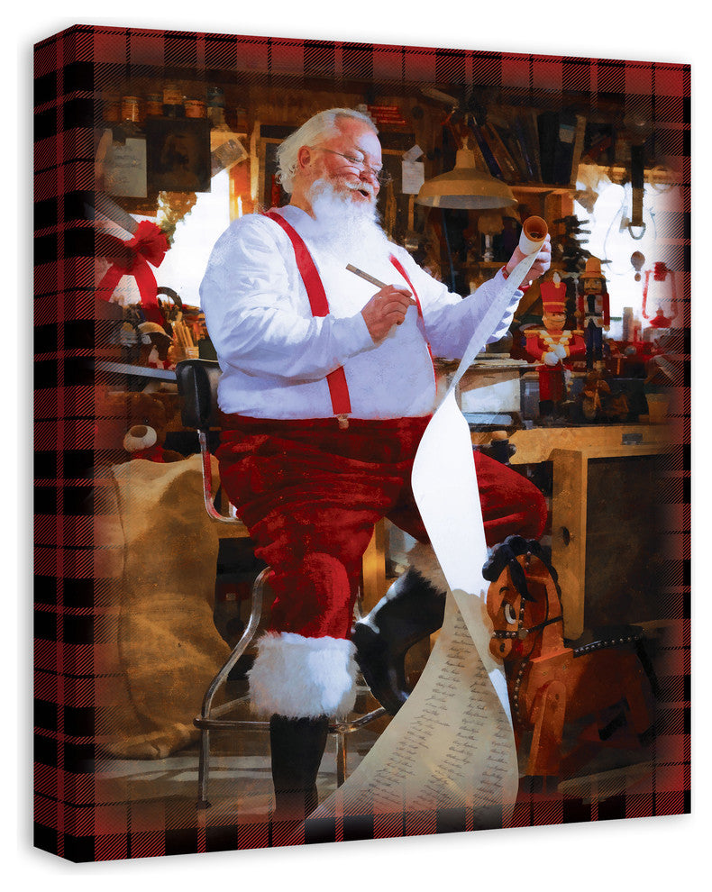 Santa's Workshop Canvas Wall Art, 16"x20"